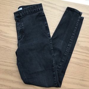 Topshop High Waisted Black Jeans